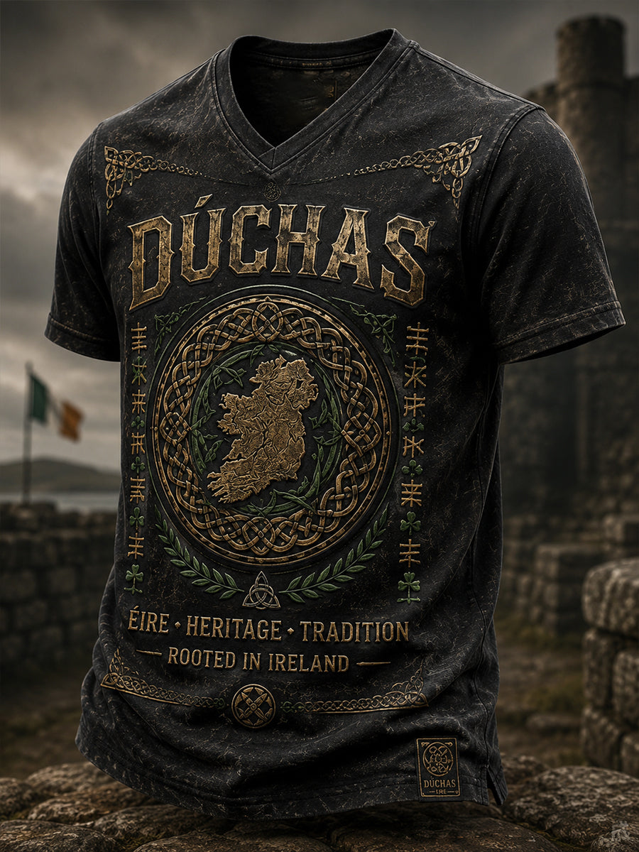 Men's Irish Patriotic Commemoration V-neck T-shirt