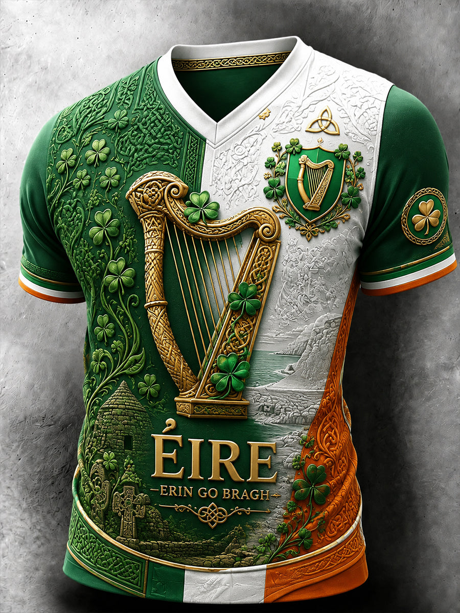 Men's Irish Patriotic Commemoration  V-neck T-shirt