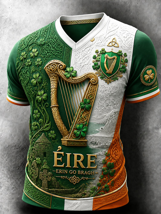 Men's Irish Patriotic Commemoration  V-neck T-shirt