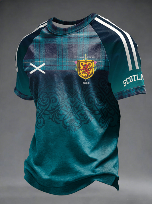 Men's UK Football Lover Scotland Printed short sleeve t-shirt