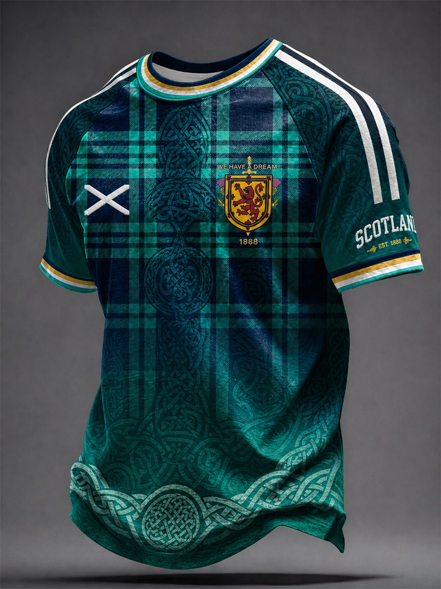 Men's UK Football Lover Scotland Printed short sleeve t-shirt