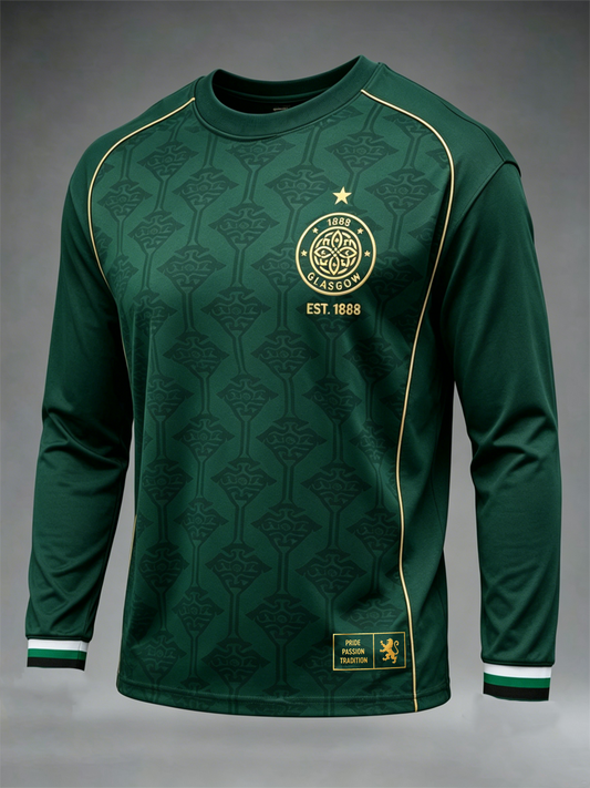 Men's Scottish Celtic FC Print long sleeve round neck T-shirt