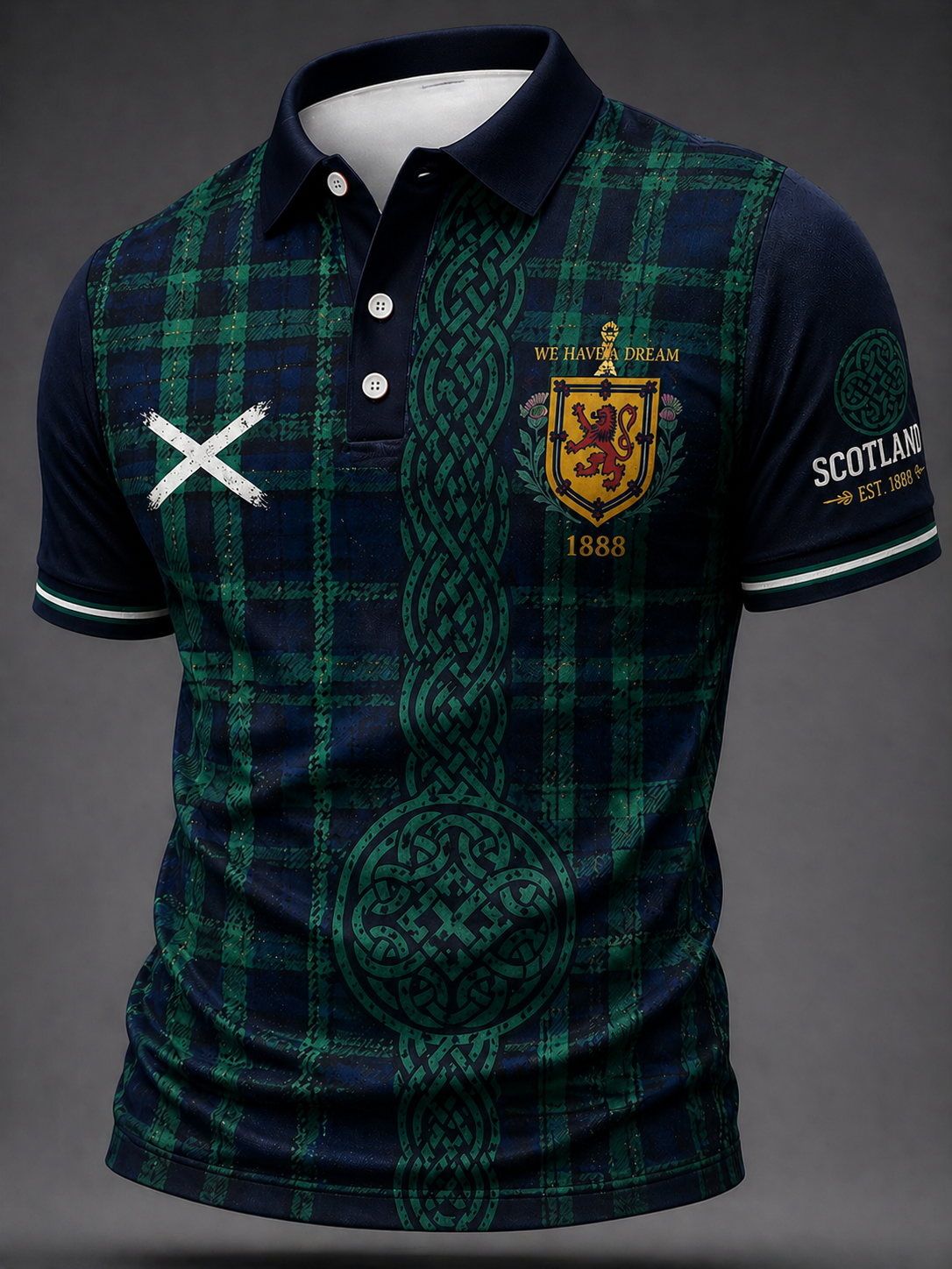 Men's UK Football Lover Scotland Printed polo shirt