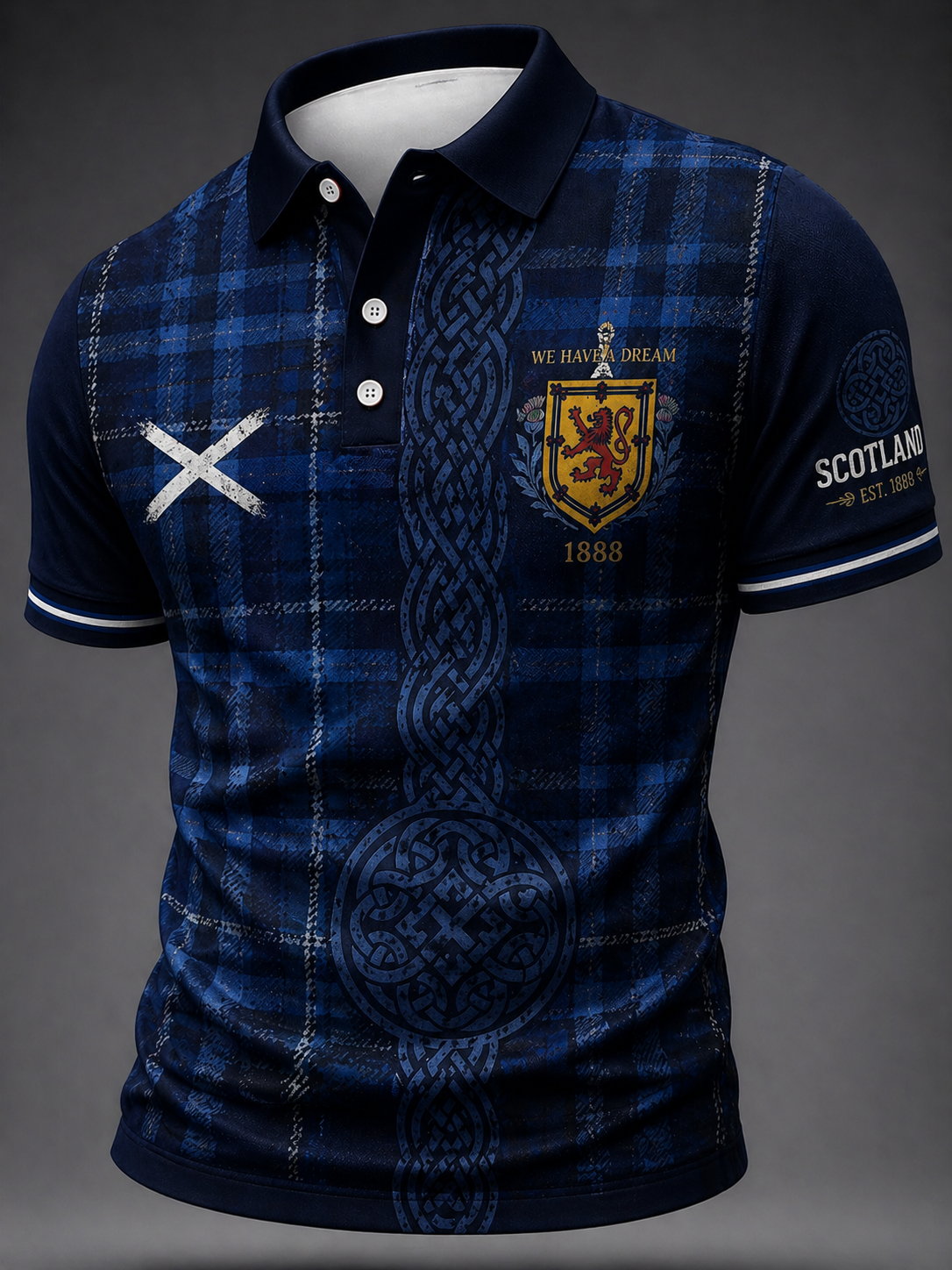 Men's UK Football Lover Scotland Printed polo shirt