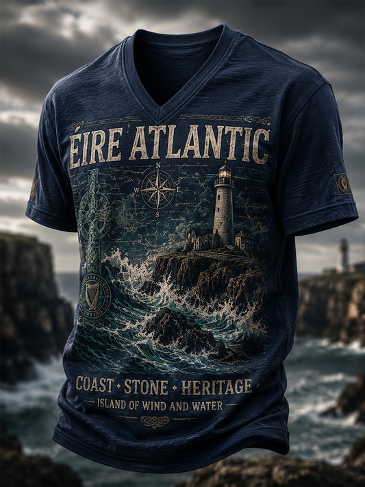 Men's Irish Patriotic Commemoration  V-neck T-shirt