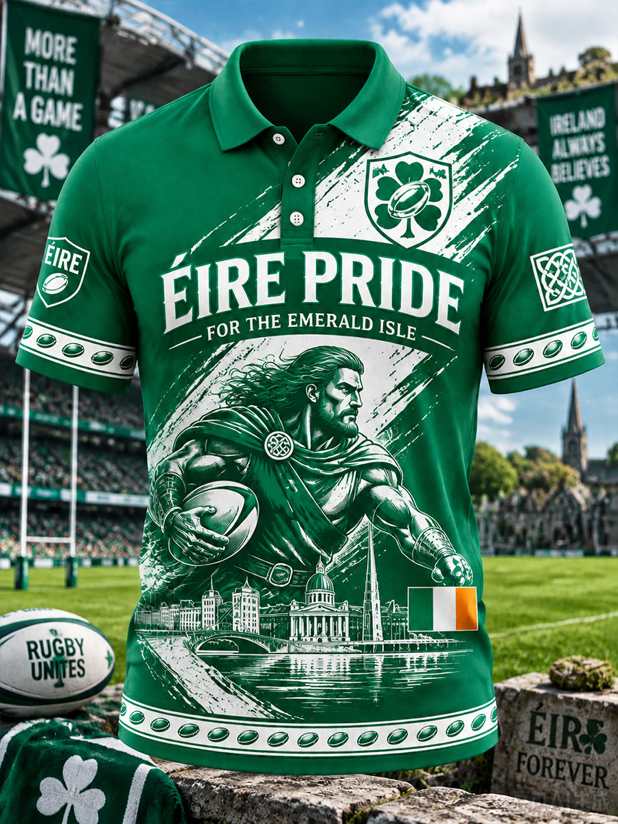 Men's Ireland Rugby Short Sleeve Polo Shirt