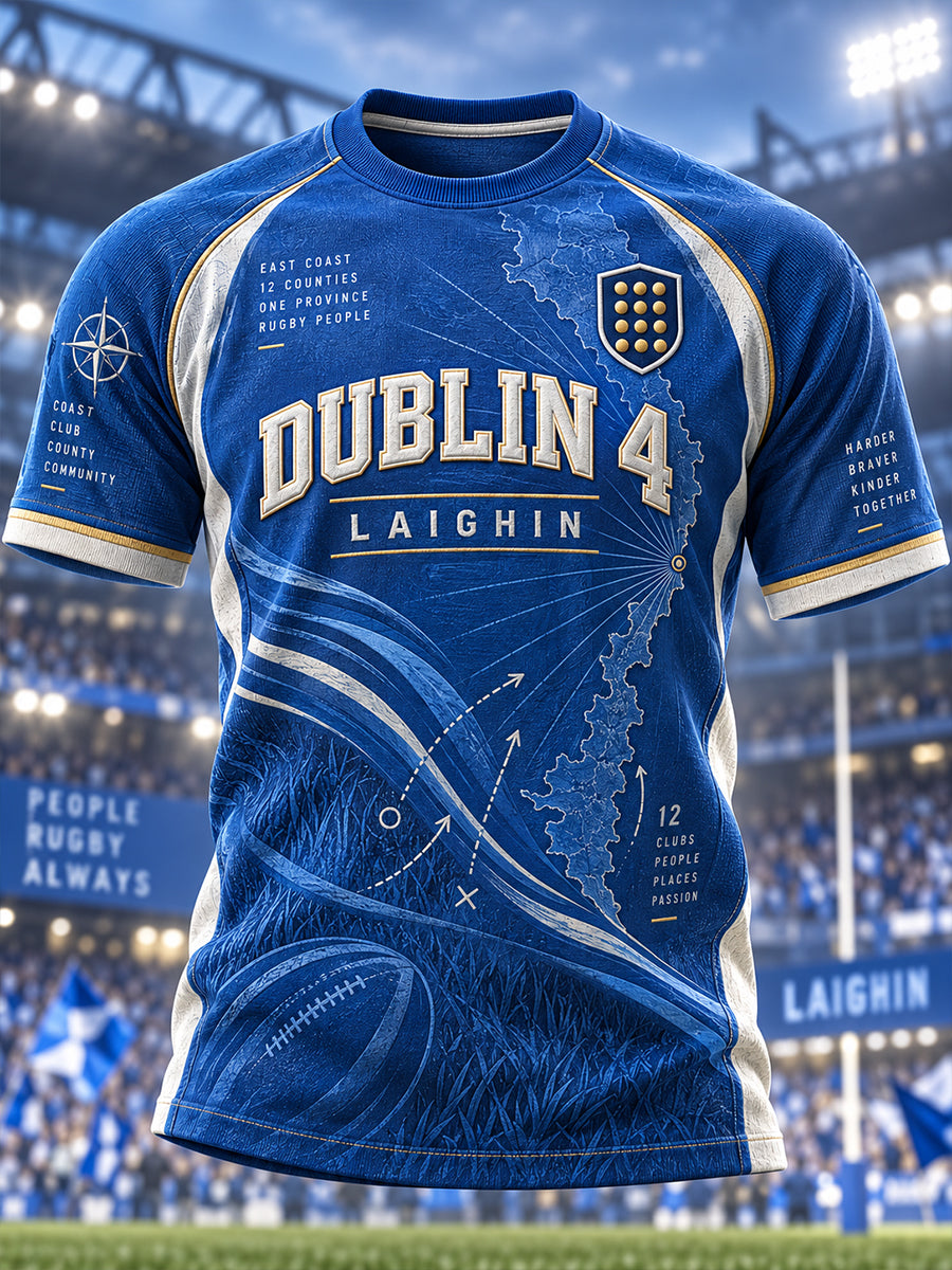 Men's Irish Rugby Leinster Rugby Fans Lover Short Sleeve T-Shirt