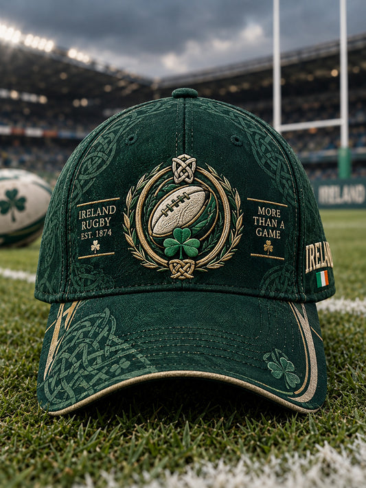 Irish Rugby-Themed Printed Hat