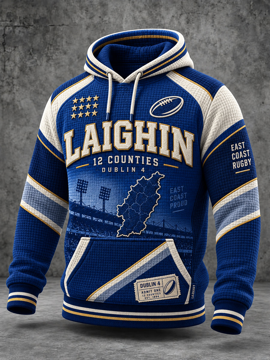 Men's Irish Rugby Leinster Rugby Oversized Drop-Shoulder Hoodie with Pockets