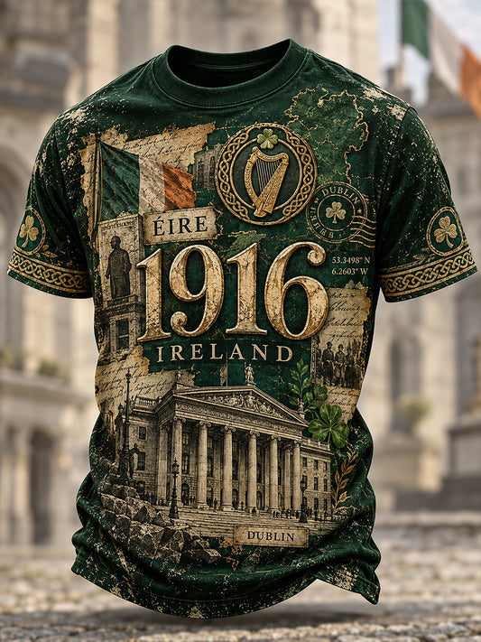Men's Irish Patriotic Commemoration Short Sleeves T-Shirt